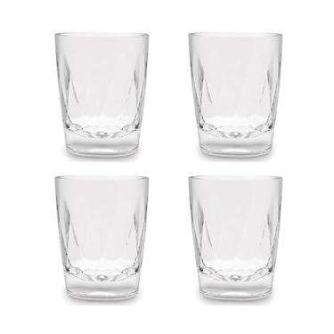 Imagem de Jogo Conjunto Com 04 Copos De Água Suco Acrílico Geométric 300ml | 400ml | 600ml (400ml)