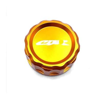 Imagem de Tampa de óleo do reservatório de fluido de freio traseiro da motocicleta compatível com CBR1000RR CBR600RR CBR900RR 929RR 954RR CBR1100XX CBR 600RR 1000RR (CBR Laranja)