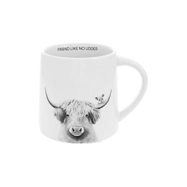 Imagem de Pavilion Gift Company - Friend Like No Udder - Highland Cow And Field Mouse - Caneca de café de 500 ml, xícara de chá, fazendeiro de animais de fazenda