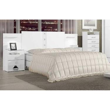 Imagem de Cabeceira Casal/Queen Rubi 100%MDF Branco - D Doro