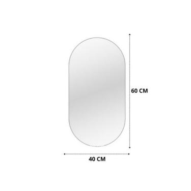 Imagem de Espelho Oval Grande Com Moldura Dourada Ouro Decoração Moldura Rosê Do