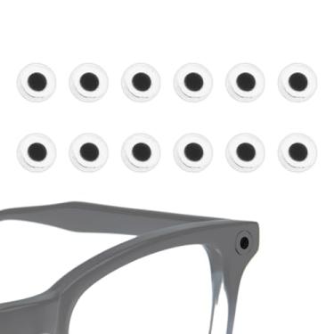 Imagem de 12 Autocolantes Bloqueadores de Luz LED para Ray-Ban Meta Wayfarer Skyler Headliner Oakley Meta HSTN, Autocolantes de Capa Blackout para Óculos Inteligentes Baixa Aderência