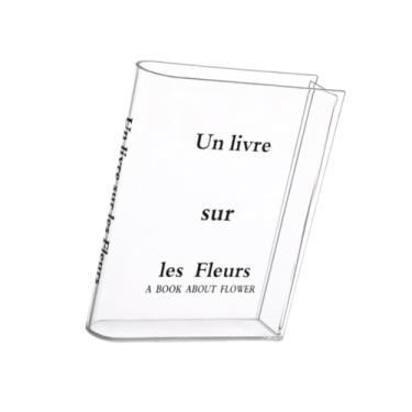 Imagem de Baoblaze Vaso para livros, vaso transparente para livros, centro de mesa, suporte nórdico para buquês de flores para sala de jantar, festa, decoração de quarto, Impresso