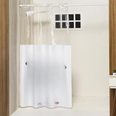 Imagem de Cortina de PVC para Box Banheiro - Kit Completo c/Ilhos e (SEREIA)
