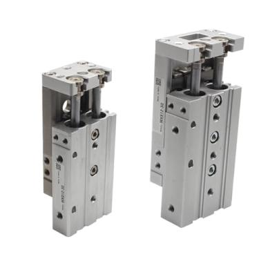 Imagem de Air Slide Table MXS20-10 MXS20-20 MXS20-50 MXQ25-30 MXQ25-75 MXS20L-100 MXQ25L-150 Cilindro pneumático de ar de trilho de haste dupla 1 peça (curso de 10 mm, MXQ25L)