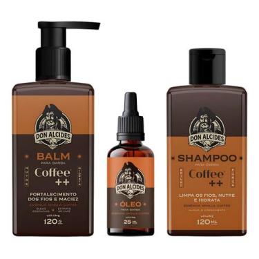 Imagem de Kit Para Barba Shampoo + Balm + Óleo Don Alcides Coffee Café