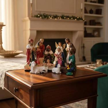 Imagem de Presépio Natalino 14 Peças com 30Cm-Inquebrável de Borracha - Imagem S