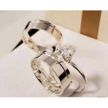 Imagem de Par de aliança prata - Império Jóias 