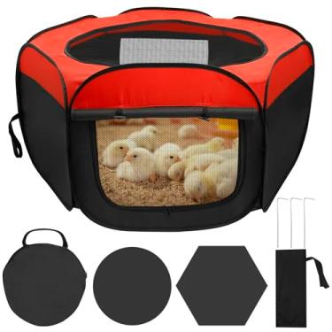 Imagem de Caixa de chocadeira para pintinhos, kit iniciante com design de porta dupla, caixa de chocadeira grande dobrável para bebês com bolsa de armazenamento, adequada para filhotes e gatos e coelhos