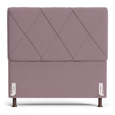 Imagem de Cabeceira Cama Box Casal Queen Size Mel 160cm Com Frame Veludo Rosê - Desk Design