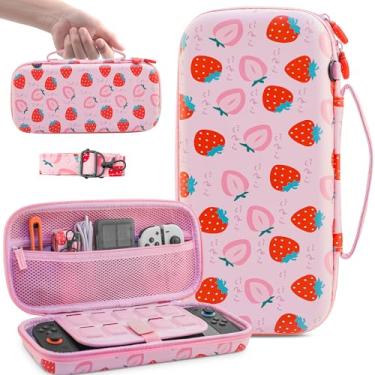 Imagem de FUNDIARY Estojo De Transporte Rosa Para Nintendo Switch 2 (2025), Acessórios À Prova Choque Com Viagem Portátil Durável, Capa Protetora Grande Capacidade E 10 Compartimentos Cartões Jogo