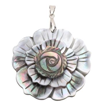 Imagem de Pssopp Pingente de Colar de Casca, Estilo Boho de Sereia Figurina Azul Mar Layell Jewelry Presentes para Mulheres Namorada Mãe (3 Nível)