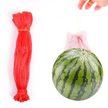 Imagem de 200 redes de melancia, redes de melão para treliça de jardim vertical, 45,7 cm para jardim, bolsa de malha de melão com cordão