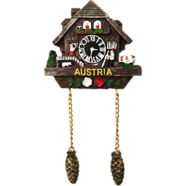 Imagem de Relógio de cuco 3D Áustria Ímã de geladeira presente e coleção, adesivo magnético para decoração de casa e cozinha, ímã de geladeira da Áustria Viena