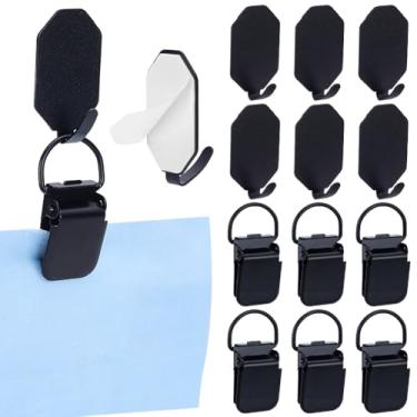 Imagem de PLIGREAT Conjunto de 6 clipes para pendurar na parede de tapeçaria, ganchos autoadesivos, ganchos de parede, cabides de tapeçaria, grampos para pendurar toalha xale, tapetes, exibição de tapete