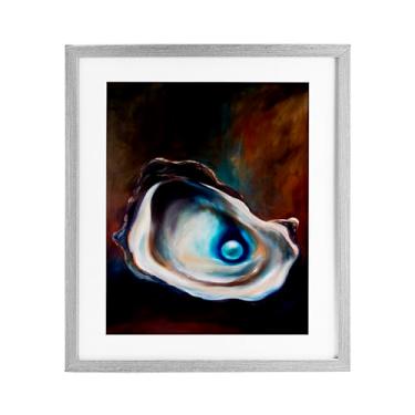 Imagem de Stupell Industries Hidden Treasure Pearl Gray Impressão emoldurada sob vidro, design de Mary Sparrow, 53 x 43 cm