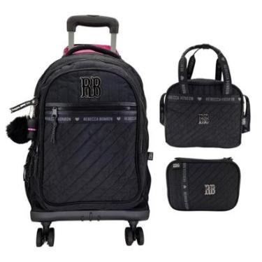 Imagem de Kit Mochila de Rodinha + Lanch + Estojo Rebecca Bonbon 24518-Feminino