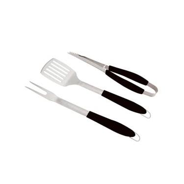 Imagem de Kit Churrasco Em Inox Beef Club Preto 3 Peças - Fracalanza