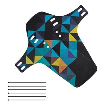 Imagem de Paralamas dianteiro e traseiro em fibra de carbono, acessórios universais para bicicletas, equipados com para-lama para MTB, bicicletas de montanha e bicicletas de estrada.(Color triangle)