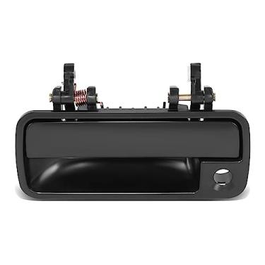 Imagem de DNA MOTORING Maçaneta externa dianteira esquerda compatível com Honda Civic 88-91, com fechadura, preta, OEM-DHO-01066