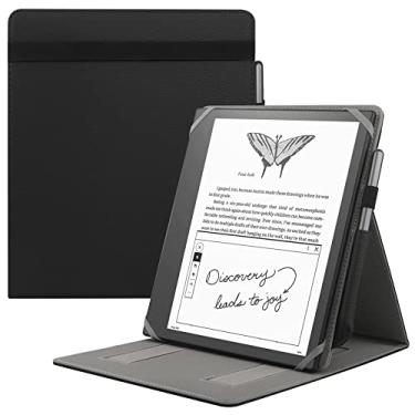 Imagem de HoYiXi Capa universal para Kindle Scribe de 11 polegadas (versão 2025), compatível com papel digital notável 2 de 10,3 polegadas (versão 2020), capa com suporte vertical para caneta, preta