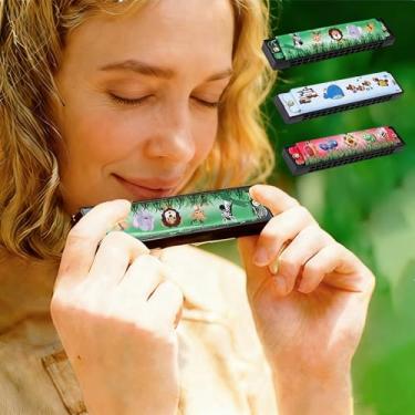 Imagem de 3 peças de gaita de desenho animado para adultos, pacote Kazoo para violão, violino, piano, teclado, ukulele, para festa de Natal, presente