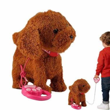 Imagem de Cão Robô Brinquedo | Pelúcia Interativa que Anda e Música,Animal de Estimação Animado que Canta e Late | Para Meninos Meninas Família Brincar em Interior Presente Natal Aniversário