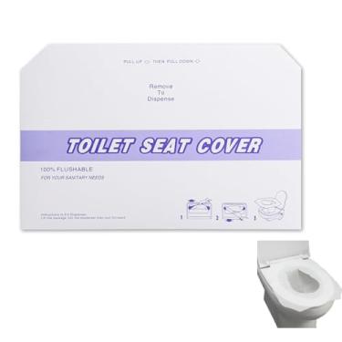 Imagem de Protetor De Assento Sanitário Descartável,250 Folhas–Capa Higiênica Solúvel em Água(10 Segundos),Sem Aditivos Químicos, Compatível com 99% dos Vasos Sanitários,Ideal para Viagens e Banheiros Públicos