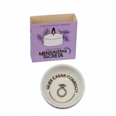 Imagem de Vela com Mensagem Secreta Vanilla Marry Me!