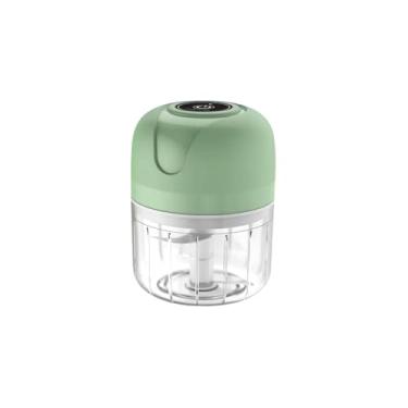 Imagem de Mini Processador Triturador de Alimentos Elétrico Potente USB, 250ml, 30W, Aço Inoxidável, Bivolt