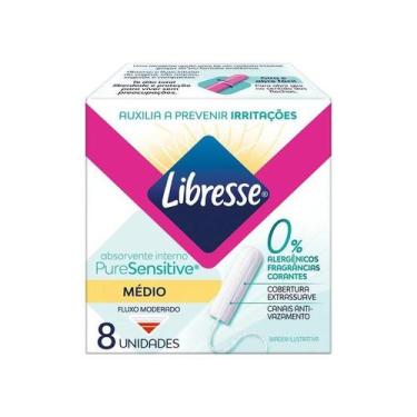 Imagem de Absorvente Interno Libresse Pure Sensitive Fluxo Moderado Médio 8 Unid