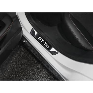 Imagem de GZBFTDH Protetor de soleira de porta para Mazda BT-50 2020-2025 2026, peças automotivas protetor de entrada de porta placas de desgaste acessórios preto