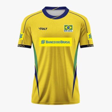 Imagem de Camisa Brasil Vôlei Volt 2025 Jogo 1 Amarela - Masculino-Masculino