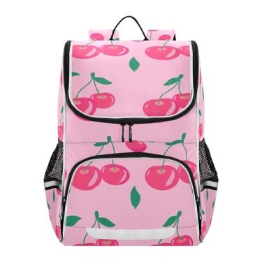 Imagem de Cute Pink Cherries Kids Backpacks for Girls Student Travel Back to School Bags Cute Book Bags Elementary Kids Backpacks for Boys, 18L