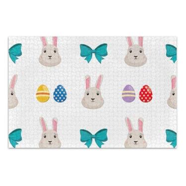 Imagem de Quebra-cabeças para adultos, 1000 peças, coelhos, fofos, brincalhões, animais brancos, arte floral, quebra-cabeça exclusivo para adultos, presentes tecnológicos, 75 x 40 cm