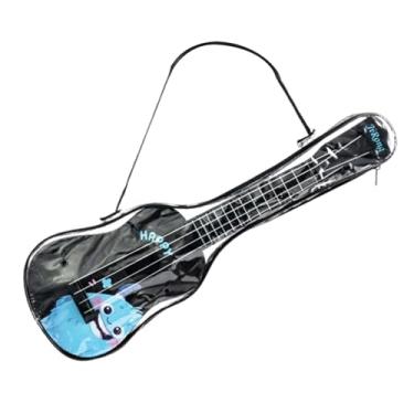 Imagem de TTETTZ Ukulele infantil de 42 cm (16,54") com afinador, estojo para guardar e 4 cordas. Ideal para crianças em idade pré-escolar e para aniversários, Preto