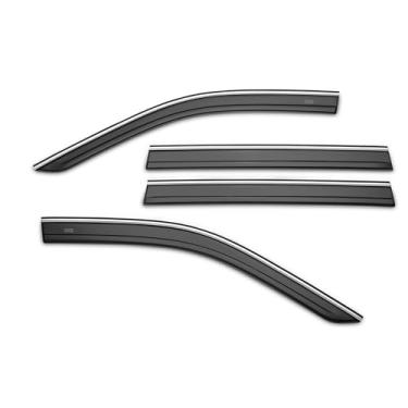 Imagem de Husky Liners Protetores de chuva Ventvisor de perfil baixo | Serve para Buick Envision 2025-2026 | Frente e traseira, 4 peças, fumê com acabamento cromado - 2884076