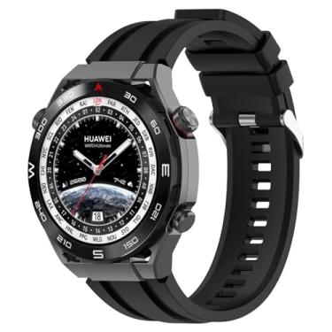 Imagem de AHGDDA Pulseira de silicone de 22 mm para relógio huawei gt 4/pro/Ultimate/3/2 de 46 mm para Samsung Galaxy Watch de 46 mm/watch 3 de 45 mm/Gear S3 (preta, GT3-2pro)