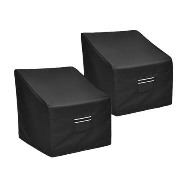 Imagem de loriano Capas para Cadeiras de Pátio À Prova D'Água para Móveis de Exterior 420D Fit Como Assento Profundo para Lounge de Gramado (Pacote com 2, Médio)