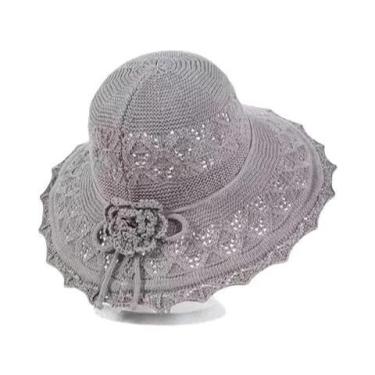 Imagem de Chapéu De Sol Dobrável Com Aba Larga Para Mulheres, Respirável, Ideal 