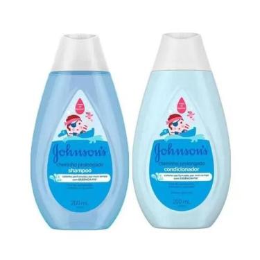 Imagem de Shampoo + Condicionador 200ml Kit Johnson's Baby Azul