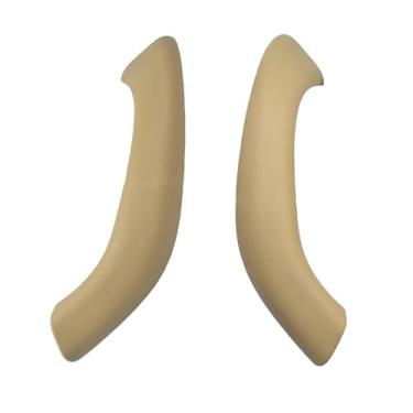 Imagem de Maçaneta interna da porta do carro Compatível com BMW X1 X2 F48 F49 51417417513 Maçanetas interiores de fibra de carbono estilo(2pcs beige)