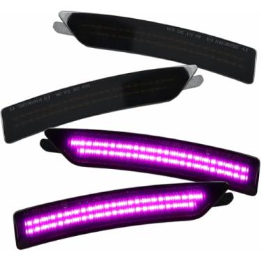 Imagem de ZDEERAOTO Kit de luzes LED para para-choque dianteiro e traseiro LED para Ford Mustang S650, substituição para Mustang Gen7 2024 2025, lâmpadas de marcador de para-choque lateral de lente fumada