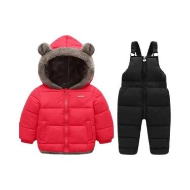 Imagem de Conjunto De Roupas De Inverno Para Meninos E Meninas, Casaco De Lã De 