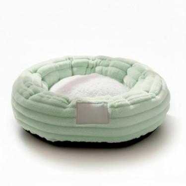 Imagem de Cama Pet Ninho Nuvem Pequeno para Cachorro e Gato – Luxo Confortável 50cm Pelúcia Macia Lavável(Menta)