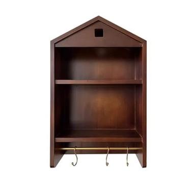 Imagem de Prateleiras flutuantes para casa vintage montadas na parede, armário de parede, armário de armazenamento de madeira maciça para decoração de casa, xícaras de café e chá, prateleiras de fácil