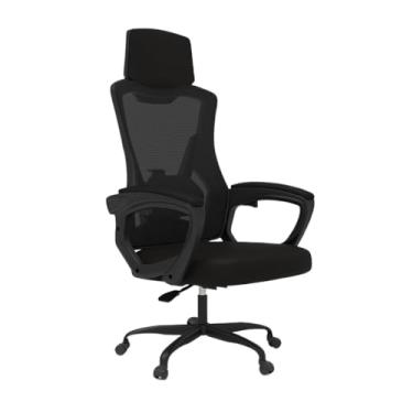 Imagem de Cadeira de escritório inclinável.Para trabalho,aprendizagem e descanso.Deite-se a 135°.Cadeira de escritório ergonômica. (Preto)