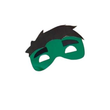 Imagem de Máscara Fantasia Infantil Super Herói, Verde e Preto, Tamanho G