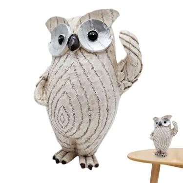 Imagem de Figuras de Coruja para Decoração do Lar | Colecionáveis Com Gestual De Saudação - Coruja com Gesto de Saudação para Decoração de Jardim - para Interior Quintal Jardim Quarto Mesa e Armário de