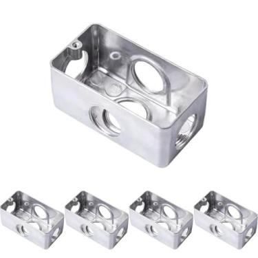 Imagem de 5 Condulete Múltiplo Modelo X Medida 1 1/4 Em Alumínio Sieg Prateado